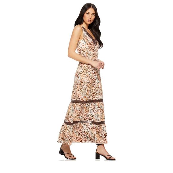 Sofia Jeans leopard print wild terrain sandshell tiered maxi dress, size small - Picture 12 of 12